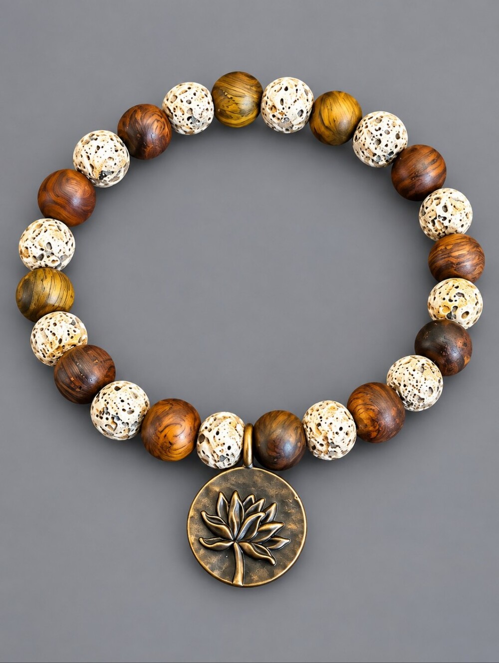 3/$30 Rosewood Lava Beaded Unisex Essential Oil Diffuser Stretch Bracelet